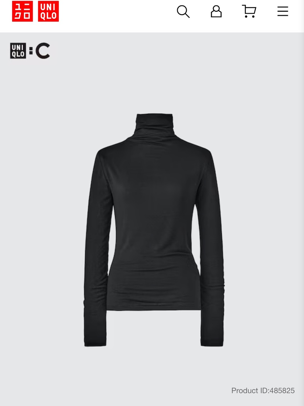 Uniqlo Black Slim Long-Sleeve Heattech Cashmere Blend Turtleneck